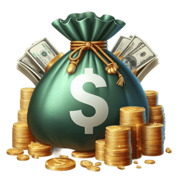 pngtree wealth sack green money bag png image